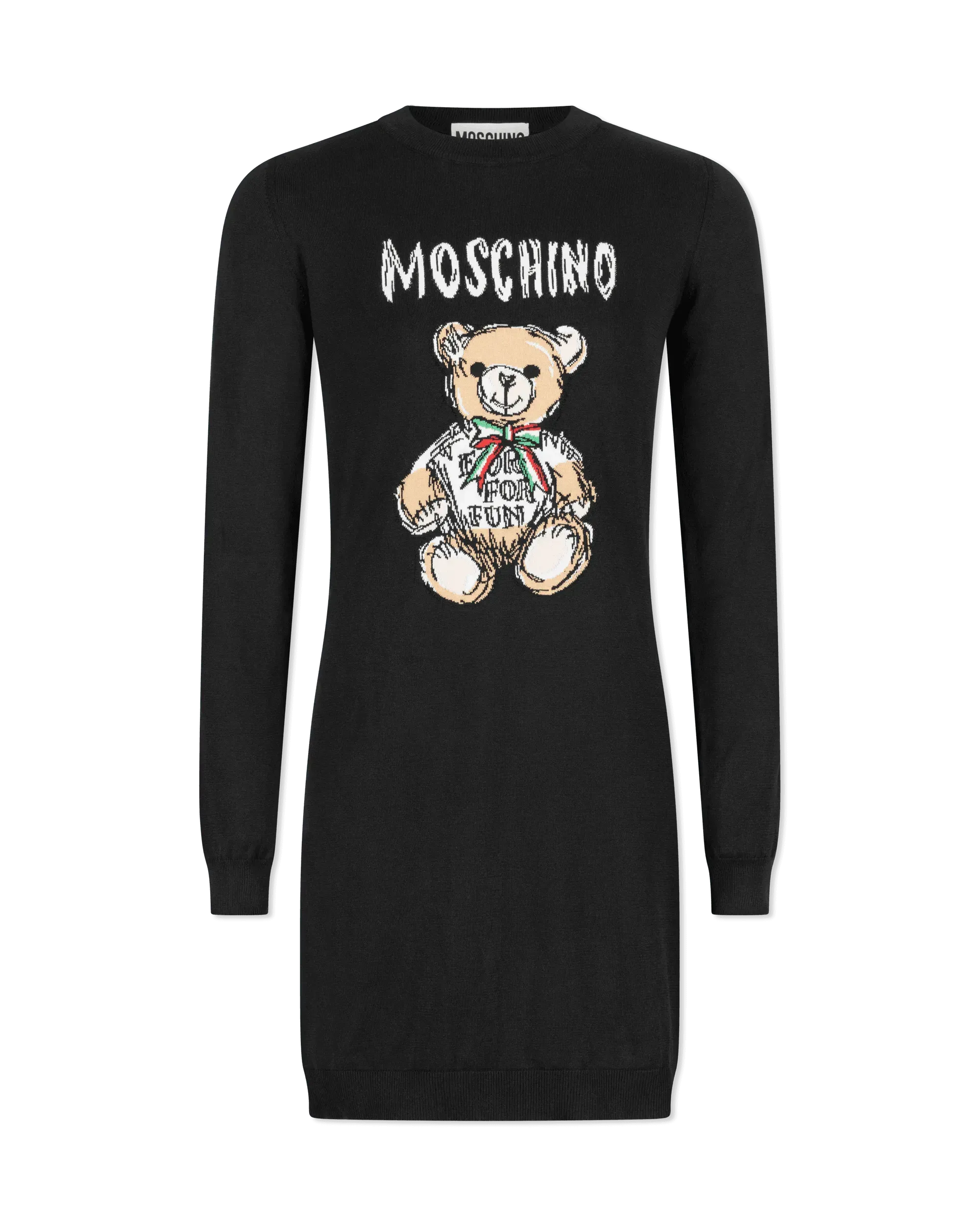 Teddy Bear Printed Mini T-Shirt Dress