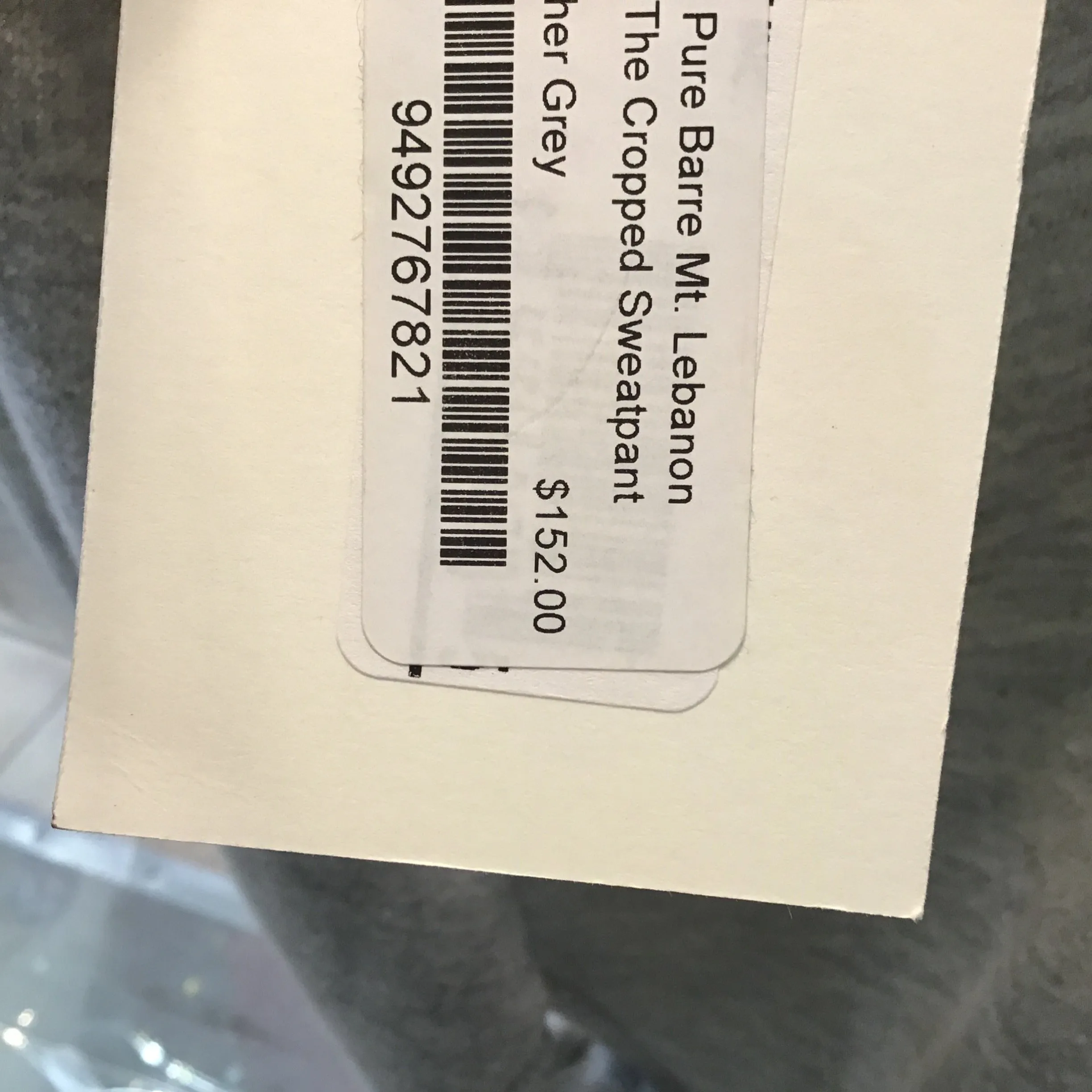 THE GREAT Heather Grey Pure Barre Mt. Lebanon Cropped Sweatpants Size 1 NWT