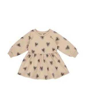 The Raglan Dress by Rylee   Cru - Hearts - BABY