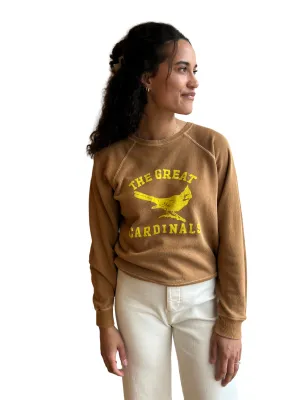 The shrunken sweatshirt in perched cardinal