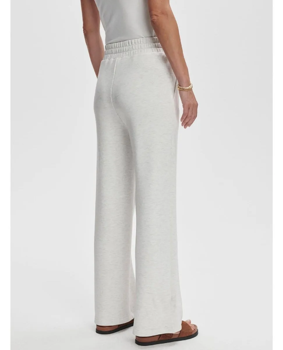 The Wide Leg Pant Ivory Marl