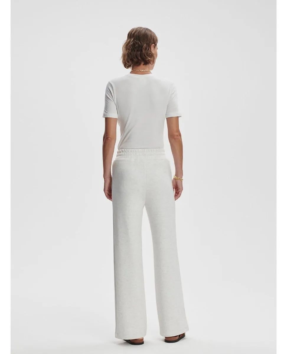 The Wide Leg Pant Ivory Marl