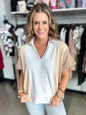 Toffee Tri-Color Top