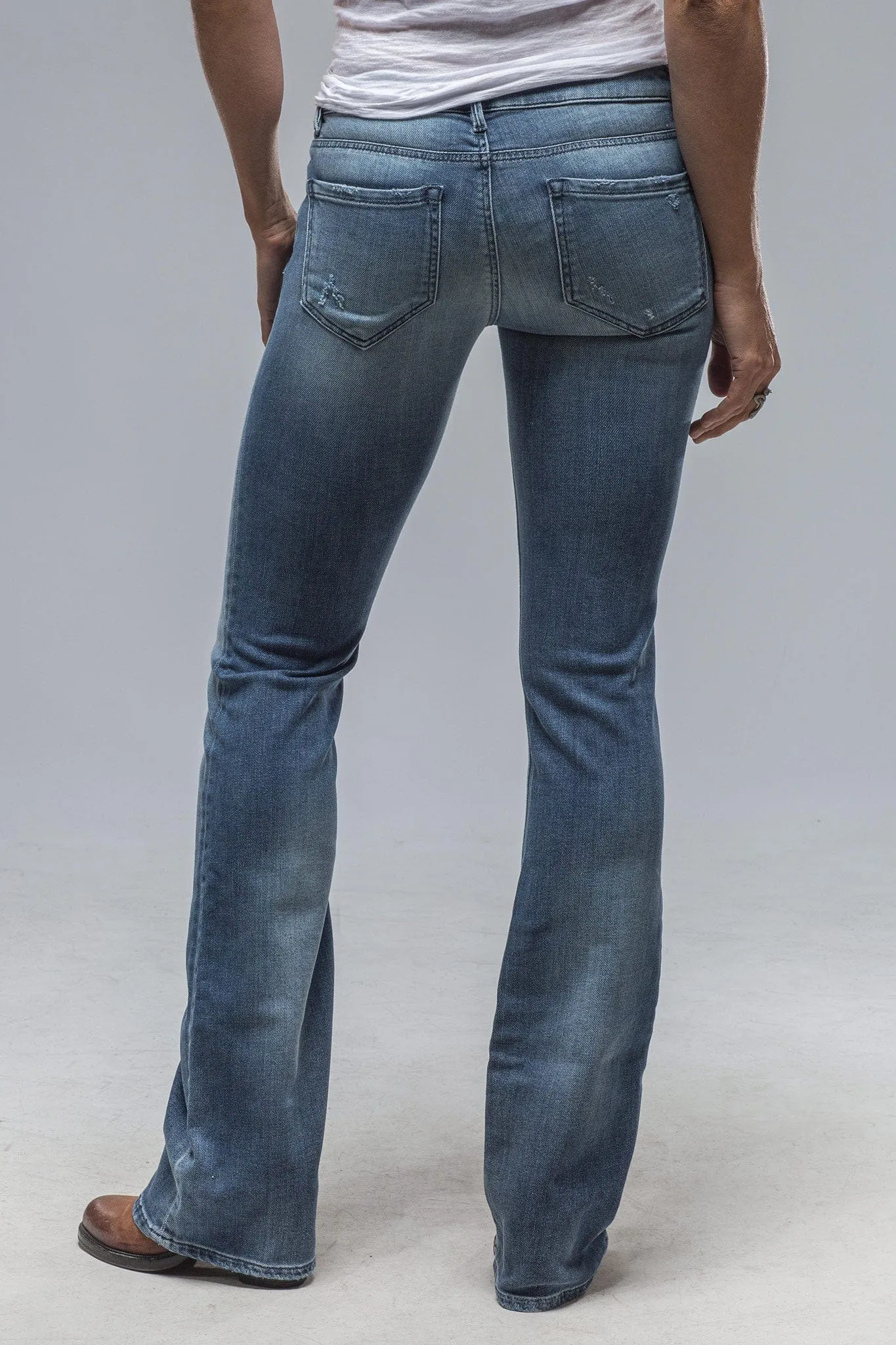 Tommy Ripped & Repaired Flare Jeans in Lt. Blue