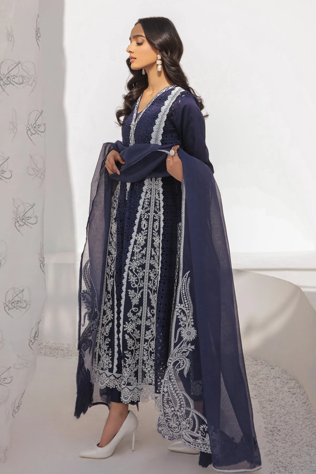 Traditional Blue Pakistani Capri With Long Shirt