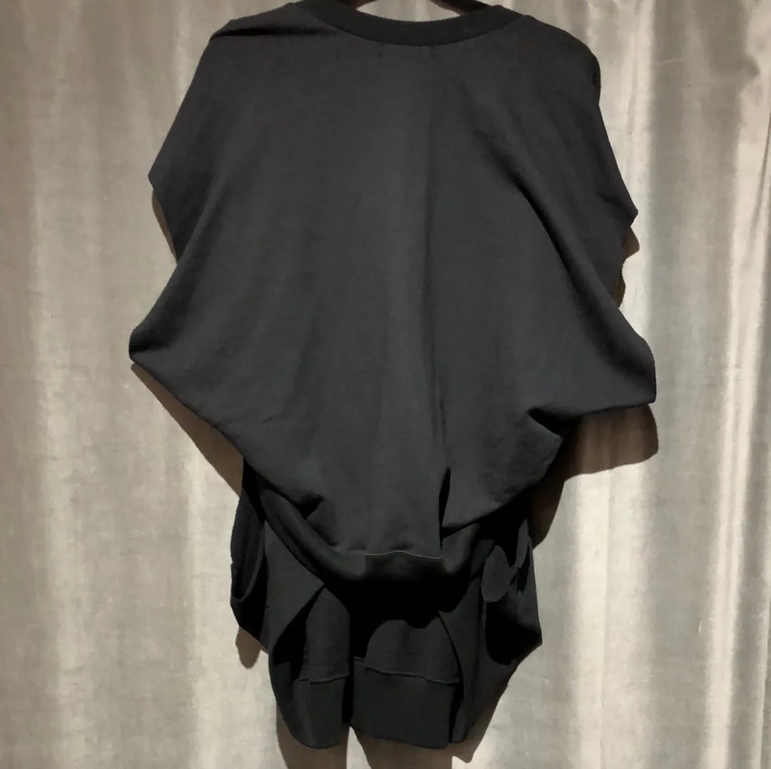 Undercover Jun Taka Hashi Black Cold Shoulder Cutout Sweatshirt Dress