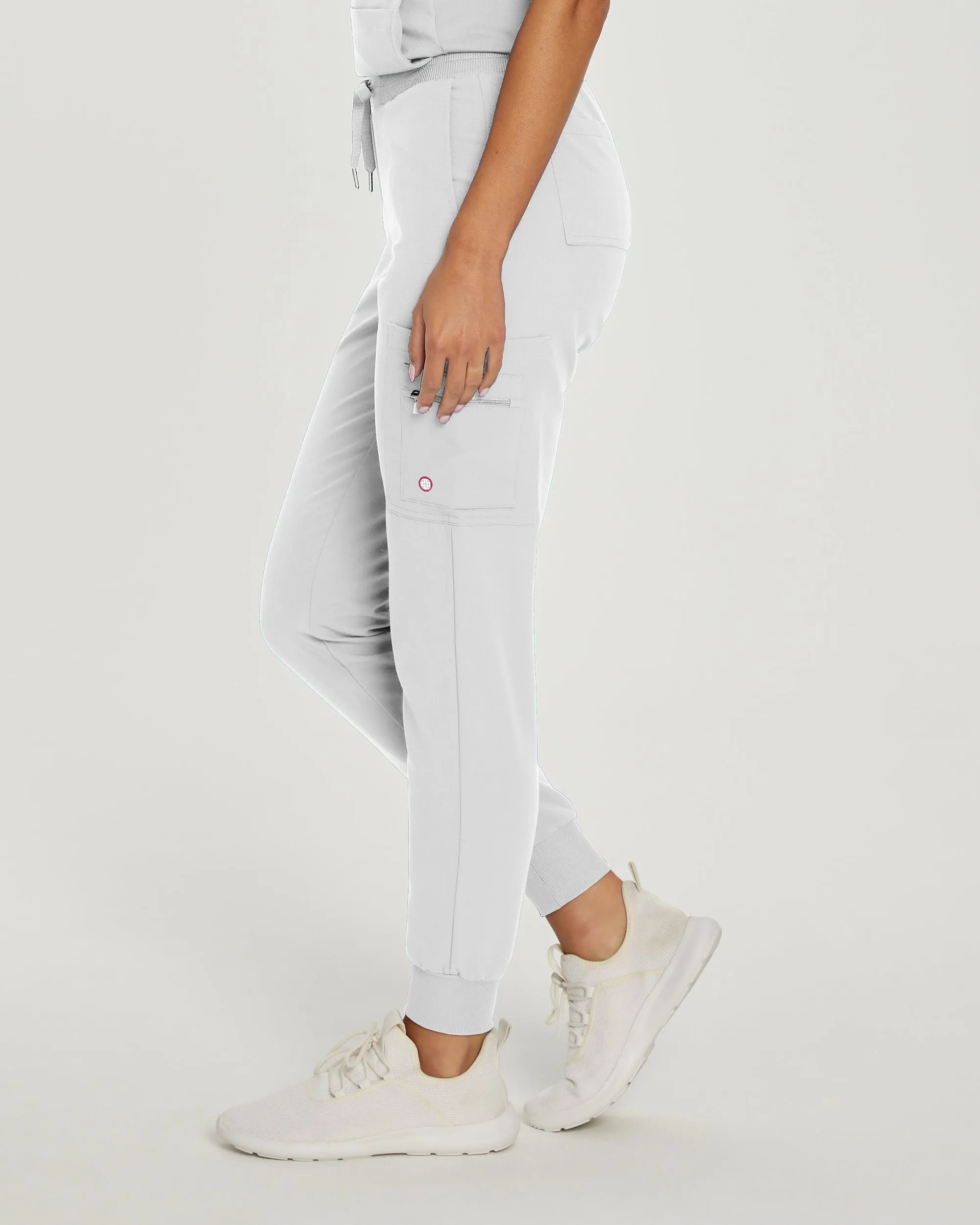 V-Tess 380 Women's Jogger Scrub Pants White