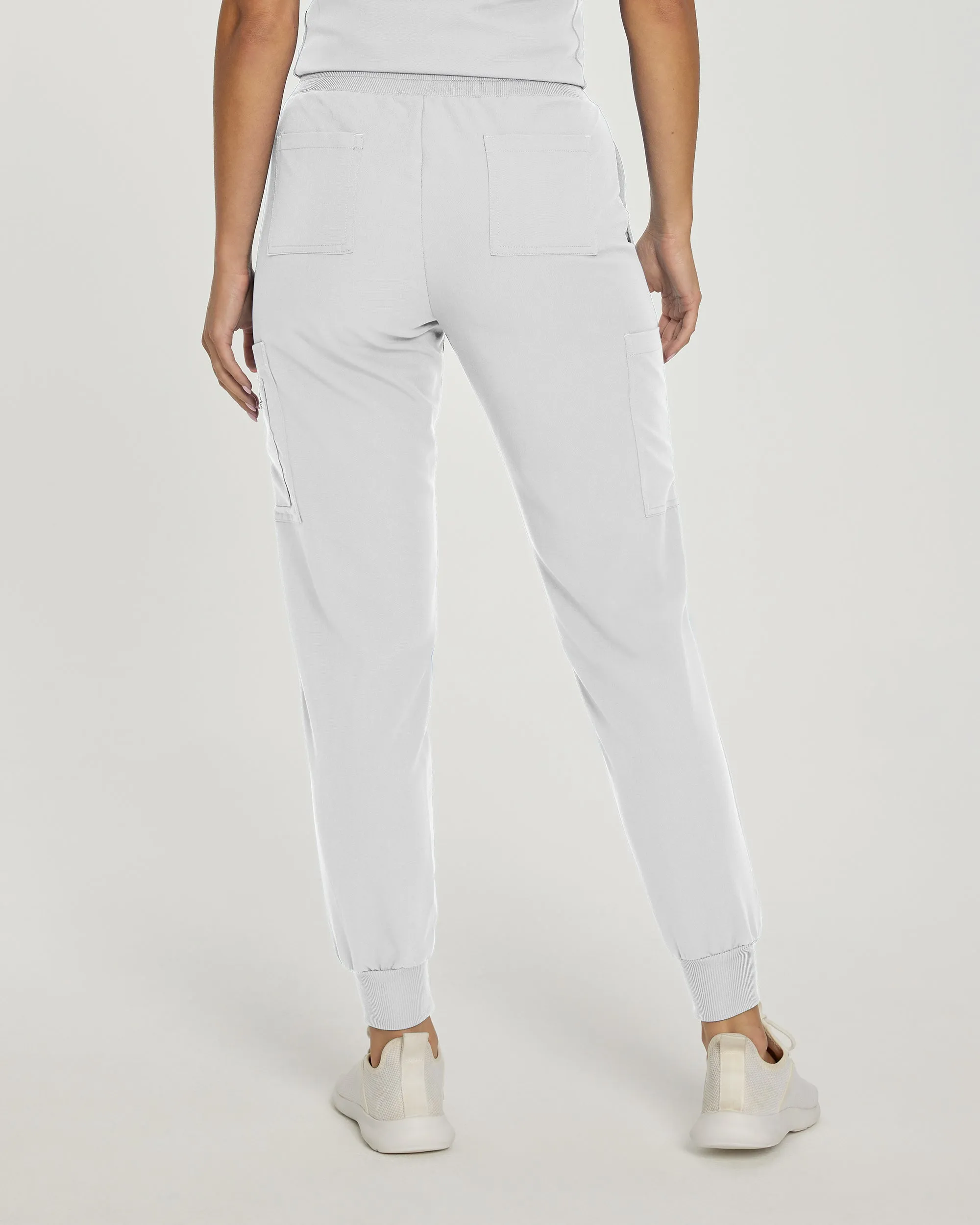 V-Tess 380 Women's Jogger Scrub Pants White