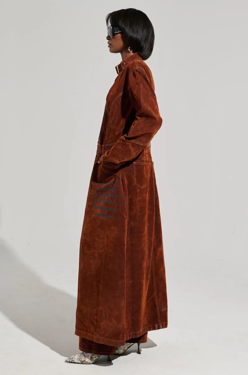 VALERIE VELVET EFFECT TRENCH