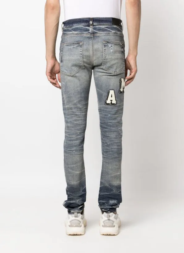 Varsity Ripped Skinny Jeans