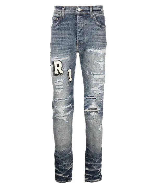 Varsity Ripped Skinny Jeans