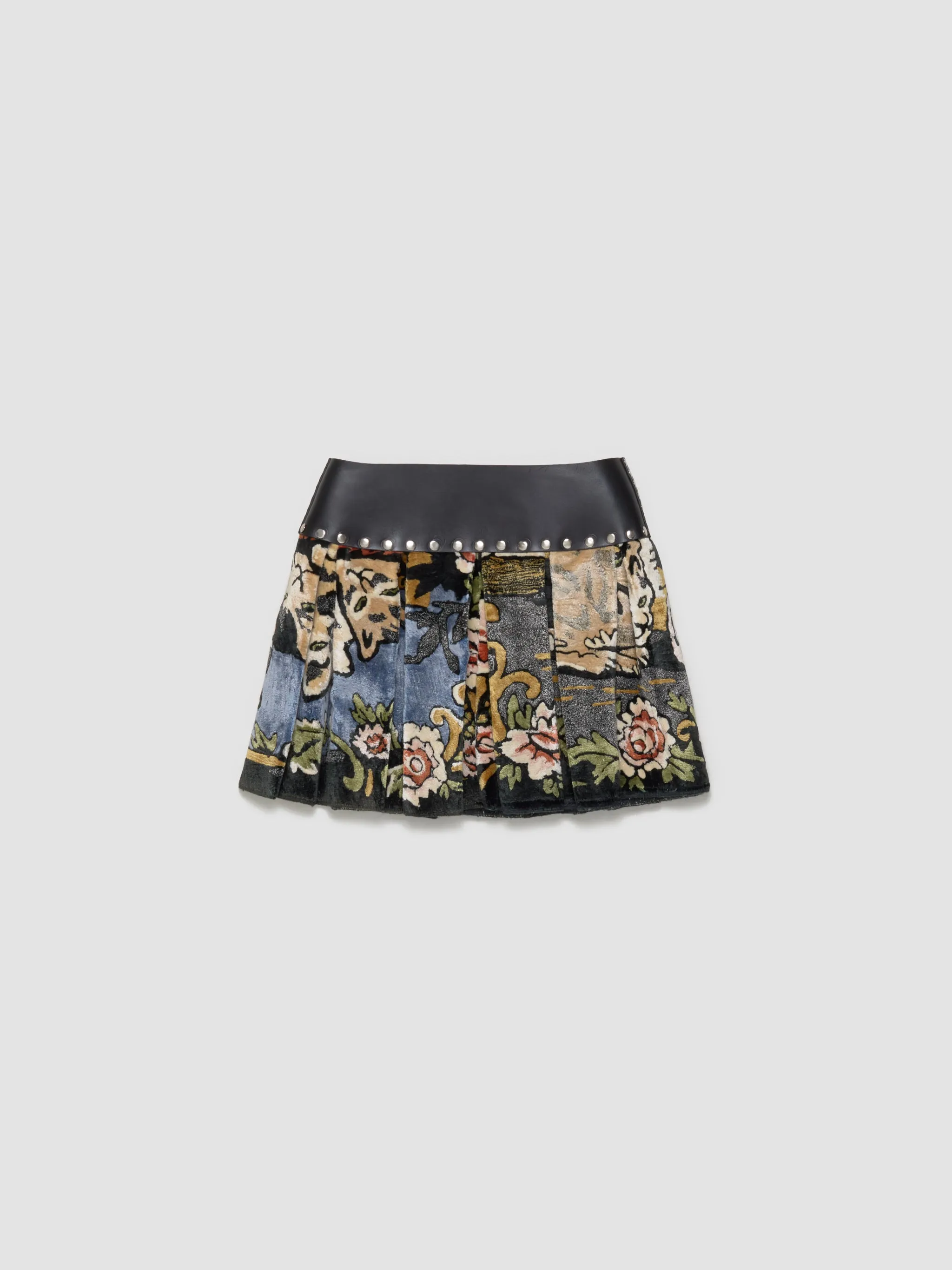 Velvet Mini Carabiner Skirt in Multi