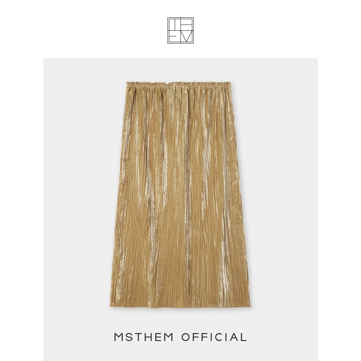 Velvet Pleated Skirt