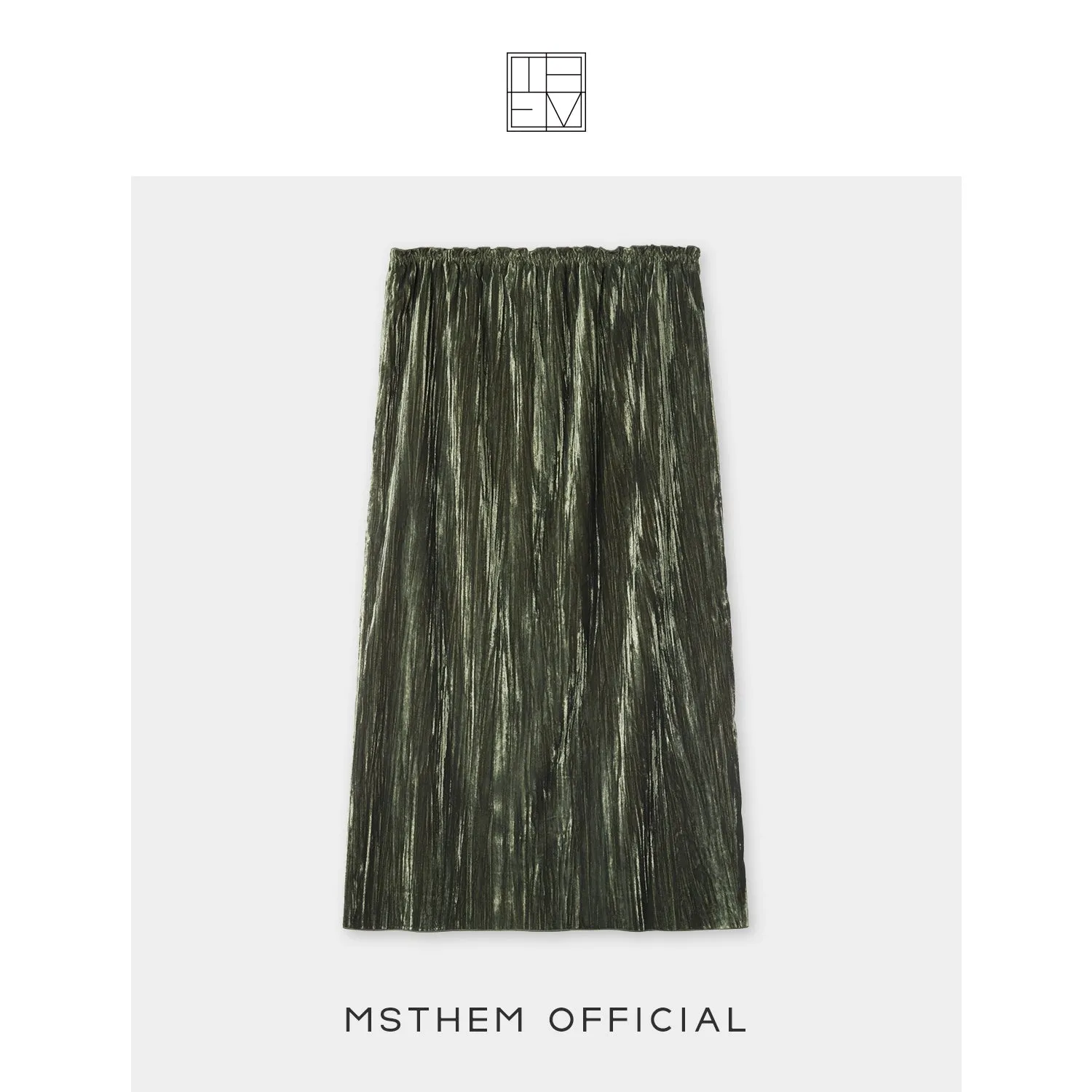 Velvet Pleated Skirt