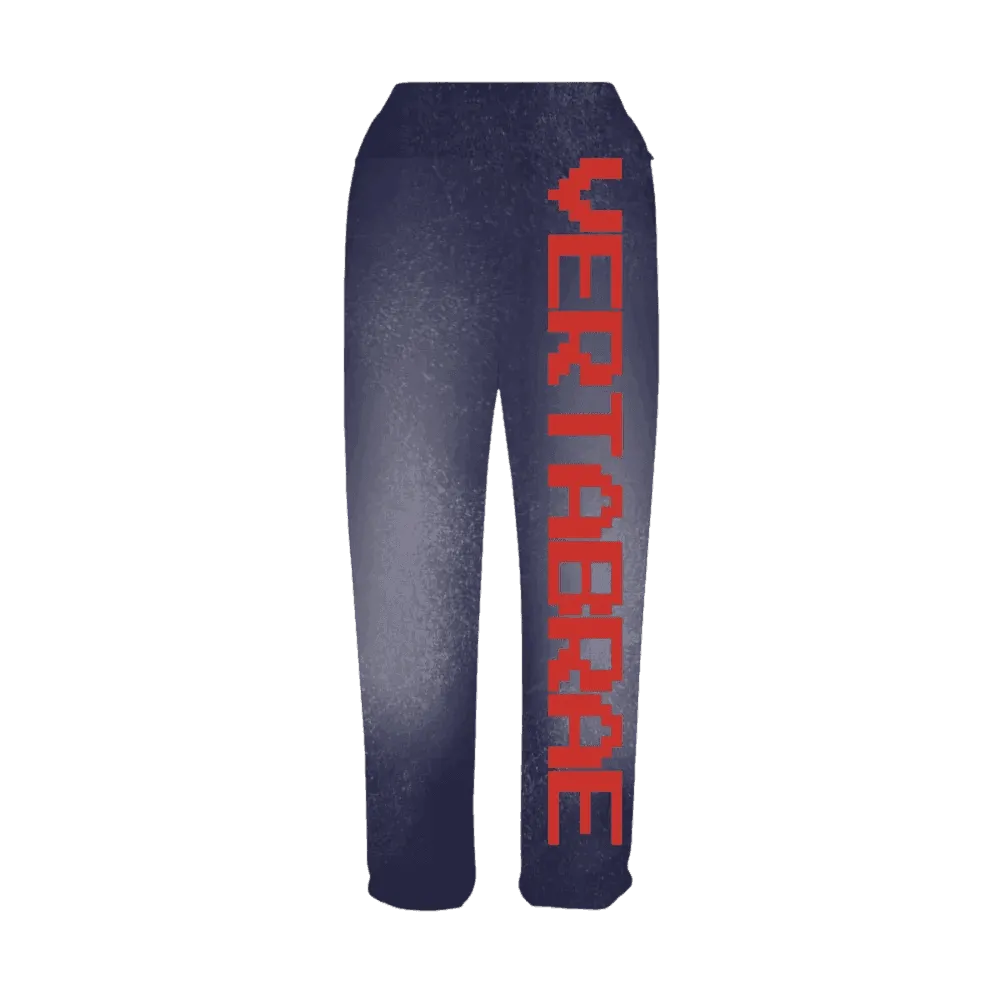 Vertabrae C-2 Sweat Pants Washed (Navy & Red)