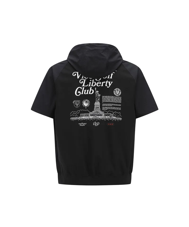 Vice Golf Atelier Unisex Liberty Club Woven Hoodie  - Black