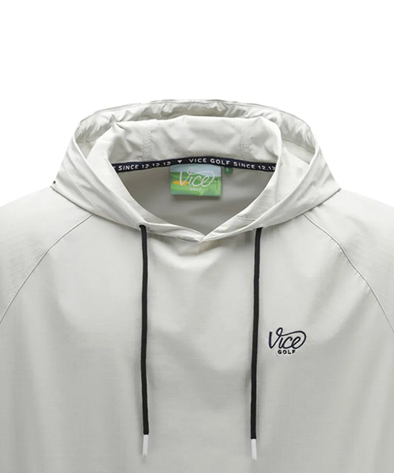Vice Golf Atelier Unisex Liberty Club Woven Hoodie  - Light Gray