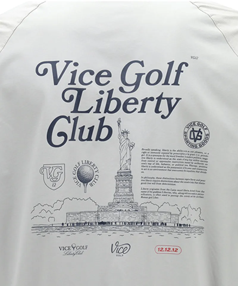 Vice Golf Atelier Unisex Liberty Club Woven Hoodie  - Light Gray