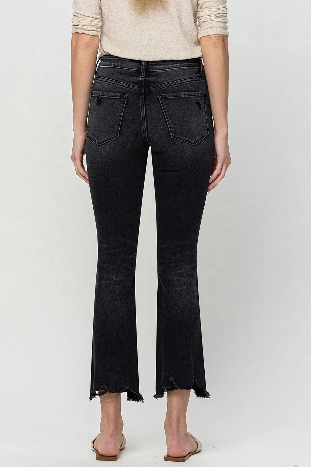 Washed Black Cropped Jean