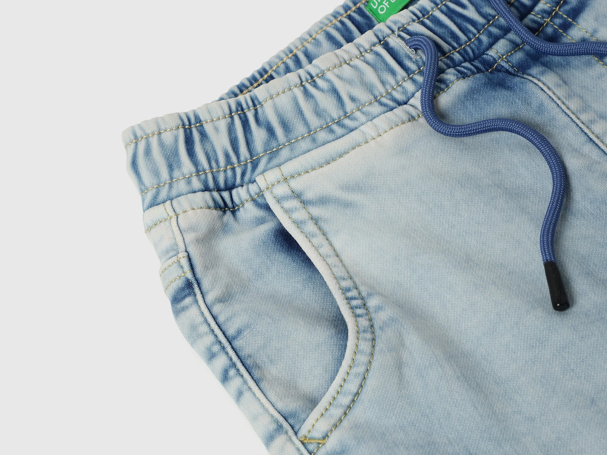 Washed Jogger Fit Denim Cargos