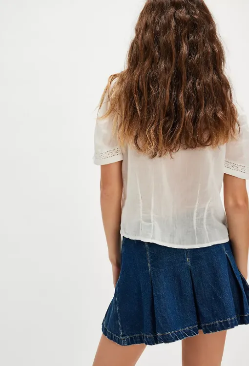 We The Free Madison Ave Denim Mini Skirt