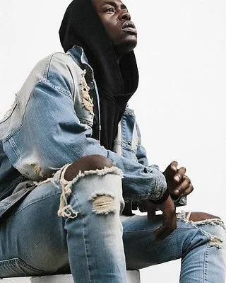 West Louis™ Ripped Skinny Biker Destroyed Jeans