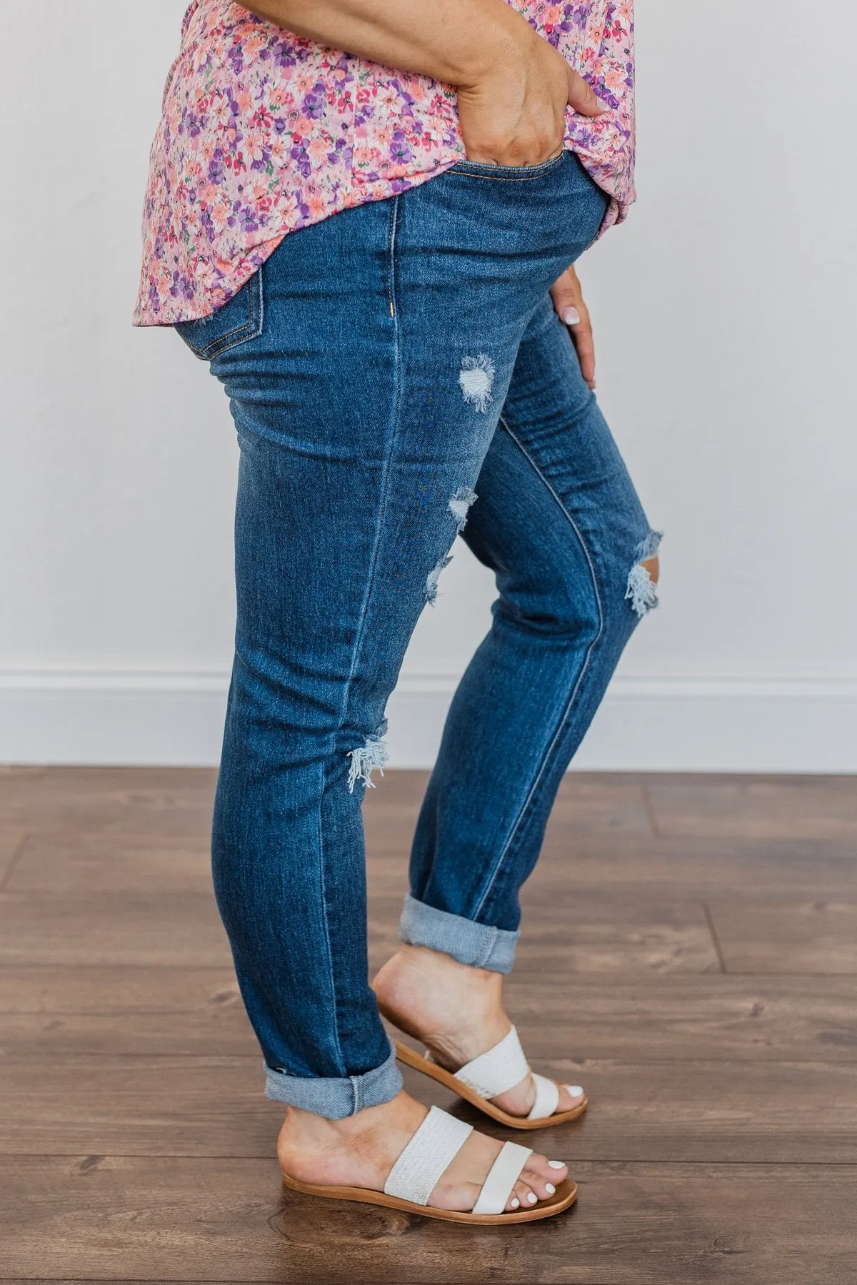 White Birch Distressed Skinny Jeans- Ramona Wash