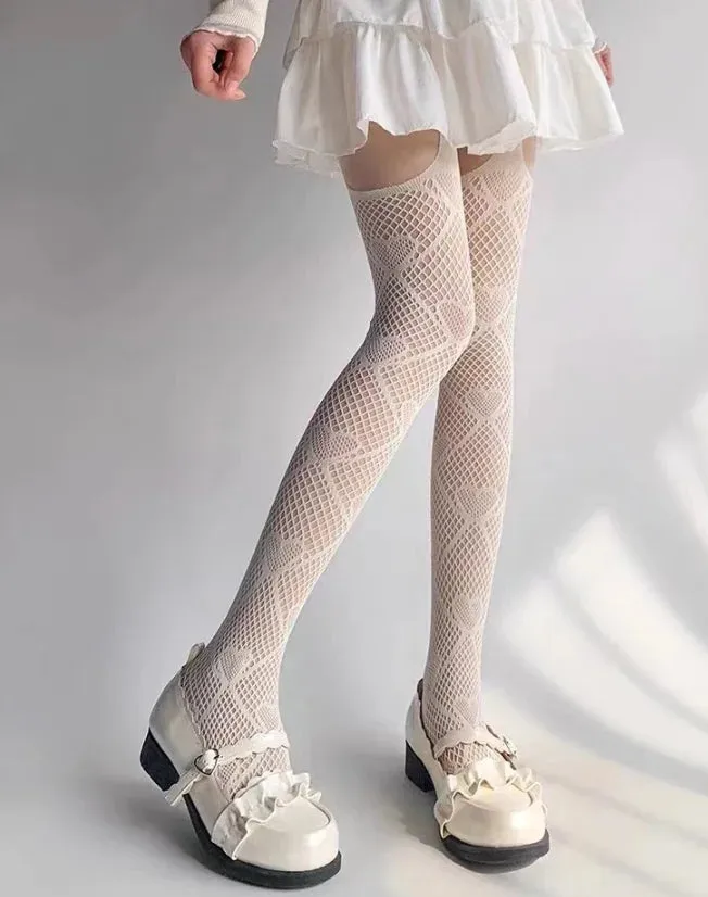 Women Sexy High Waist Fishnet Stockings