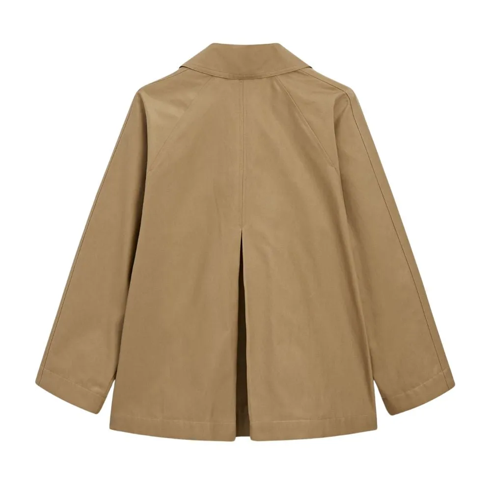 Women's Beige Cotton Trench Jacket