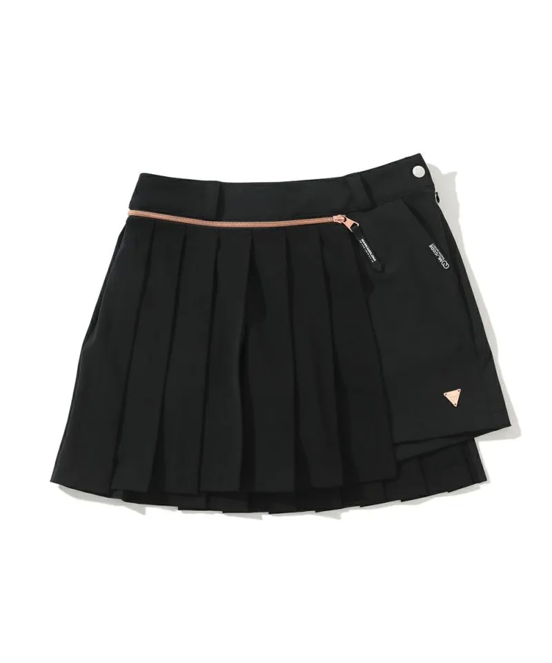 Women's Detachable Pleated Skirt/two Way Shorts Black