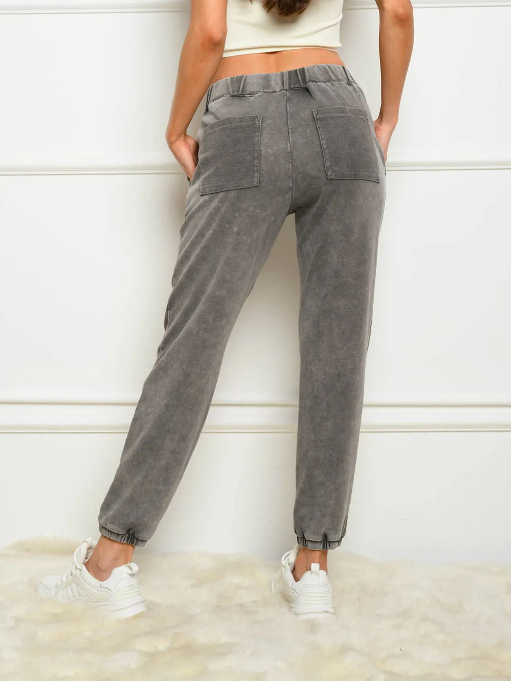 WOMEN'S TERRY WASHED JOGGER PANTS