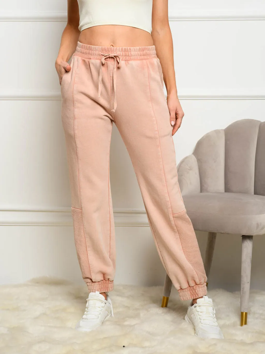 WOMEN'S WASHED TERRY JOGGER PANTS