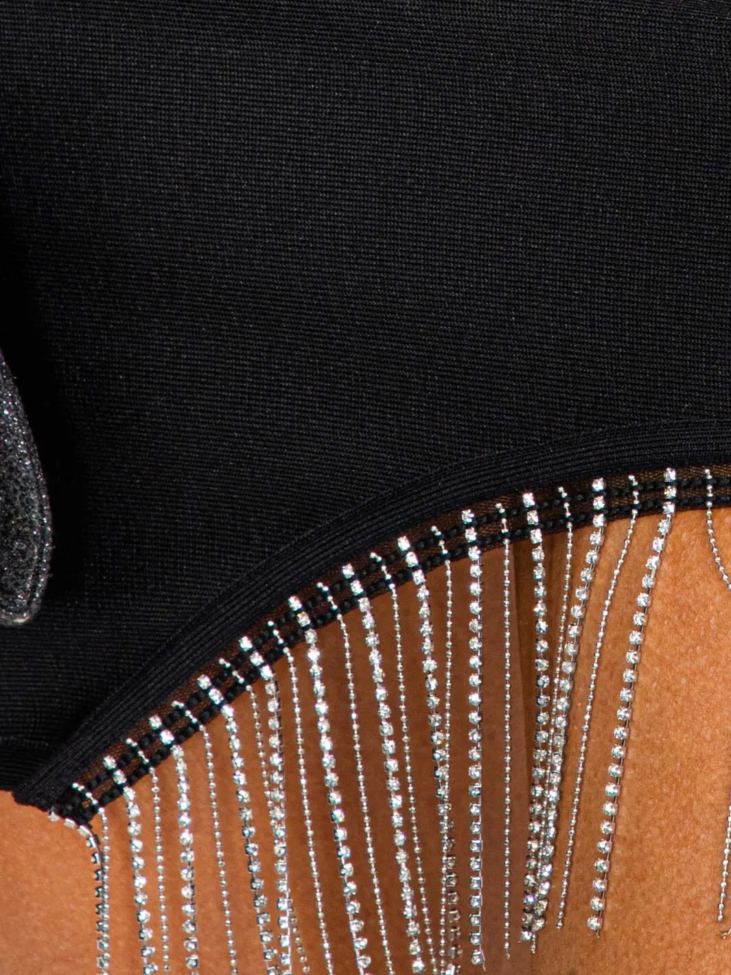 WOMEN'S ZIP UP FRINGE BANDAGE HIGH-LOW MINI SKIRT