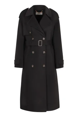 Wool trench coat