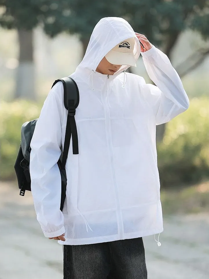 Zip-up Solid Windbreaker Perfect for Spring and Autumn