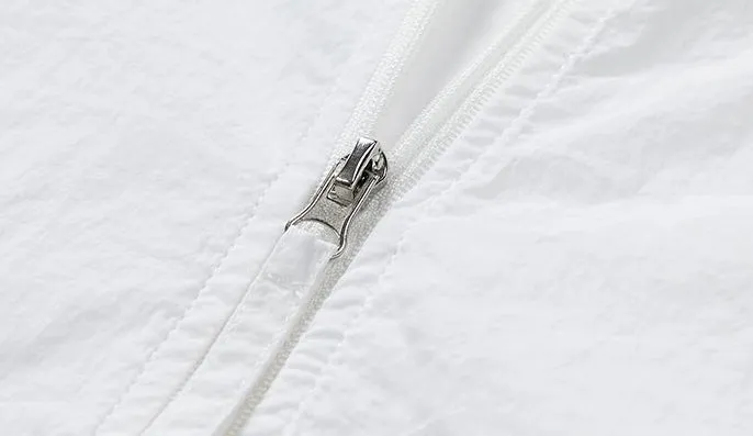 Zip-up Solid Windbreaker Perfect for Spring and Autumn