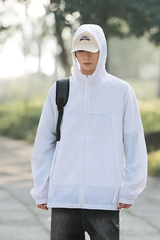 Zip-up Solid Windbreaker Perfect for Spring and Autumn