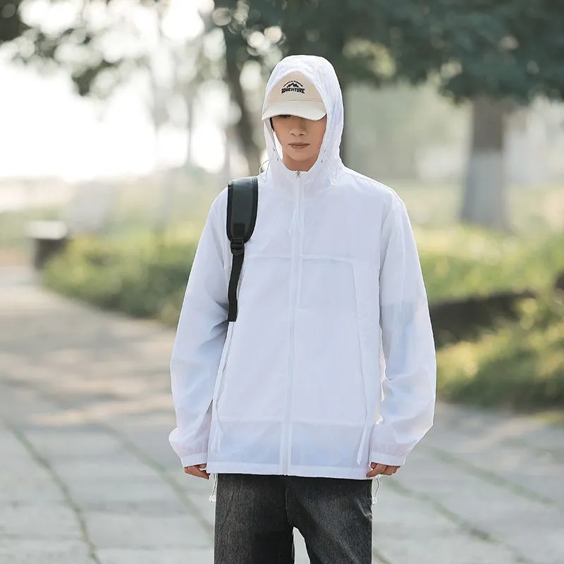 Zip-up Solid Windbreaker Perfect for Spring and Autumn