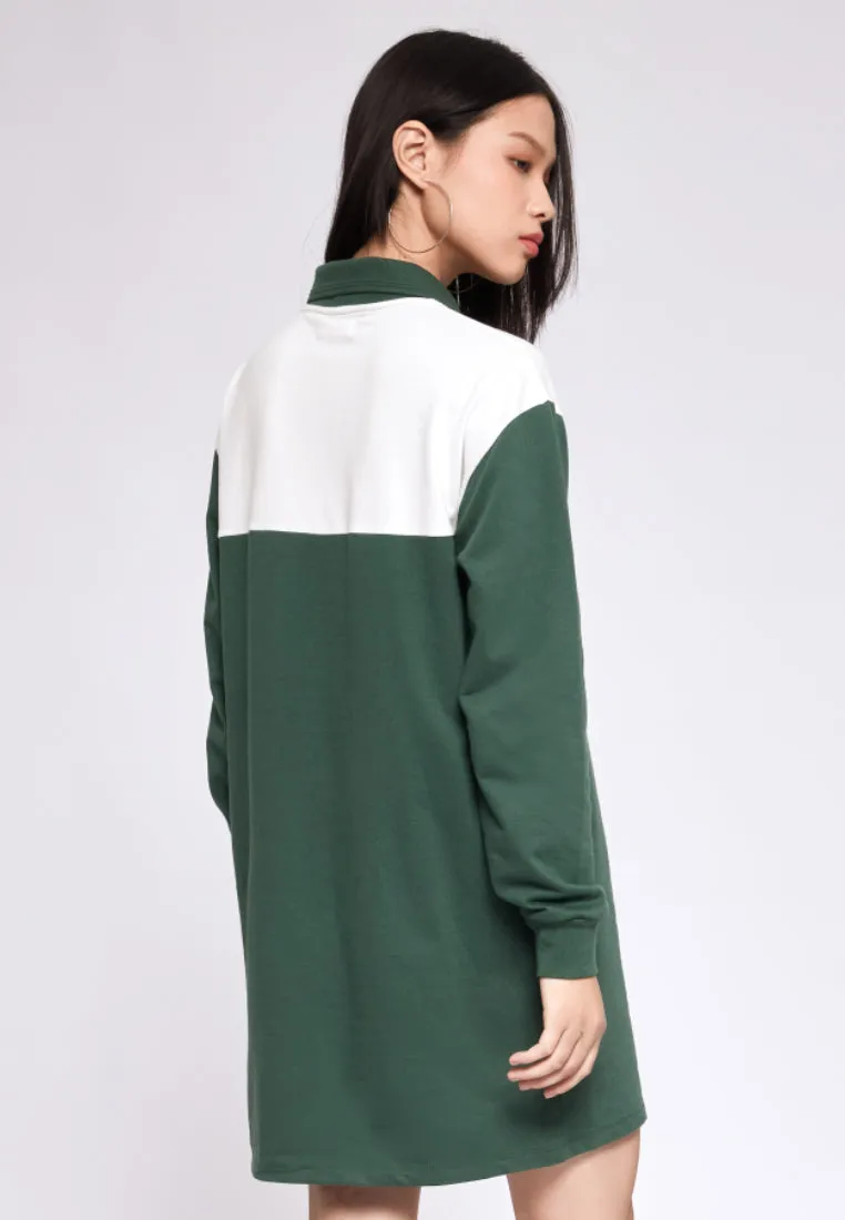 Zip Up Sweatshirt Mini Dress